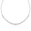 Bezel Setting White Chain Necklace for Women in 925 Sterling Silver