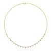 White Sapphire Star Chain Necklace for Women in Sterling Silver