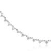 White Sapphire Star Chain Necklace for Women in Sterling Silver