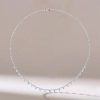White Sapphire Star Chain Necklace for Women in Sterling Silver