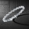 Sterling Silver White Sapphire Offset Tennis Bracelet | 10.75 CT. TW