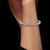 Sterling Silver White Sapphire Offset Tennis Bracelet | 10.75 CT. TW