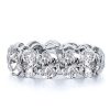 Eternity White Sapphire Wedding Band - 925 Sterling Silver - 14 CT TW