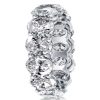 Eternity White Sapphire Wedding Band - 925 Sterling Silver - 14 CT TW