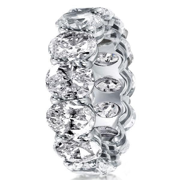 Eternity White Sapphire Wedding Band - 925 Sterling Silver - 14 CT TW