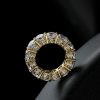 7.95 CT. TW. Golden Round Eternity Wedding Band in 18K Gold Plated Sterling Silver