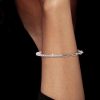 Rhodium Plated Sterling Silver Tennis Bracelet 2.2mm Round Cut Link Jewelry
