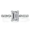 Emerald Engagement Ring - Sterling Silver, 1.50 CT Center Stone