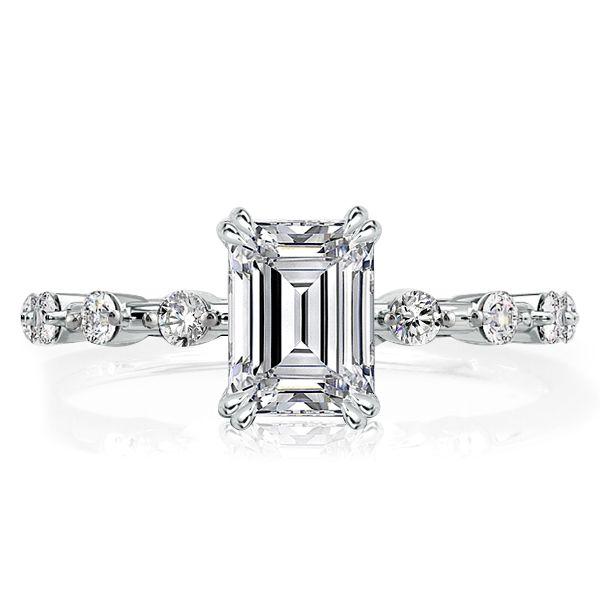 Emerald Engagement Ring - Sterling Silver, 1.50 CT Center Stone