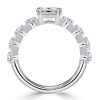 Emerald Engagement Ring - Sterling Silver, 1.50 CT Center Stone