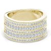 Art Deco White Sapphire Wedding Band | 925 Sterling Silver Engagement Ring for Women