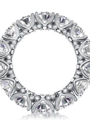 Eternity Created White Sapphire Wedding Band - 925 Sterling Silver