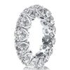 Eternity Created White Sapphire Wedding Band - 925 Sterling Silver