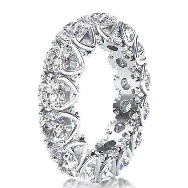 Eternity Created White Sapphire Wedding Band - 925 Sterling Silver