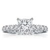 Princess Cut Sterling Silver Eternity Engagement Ring for Women