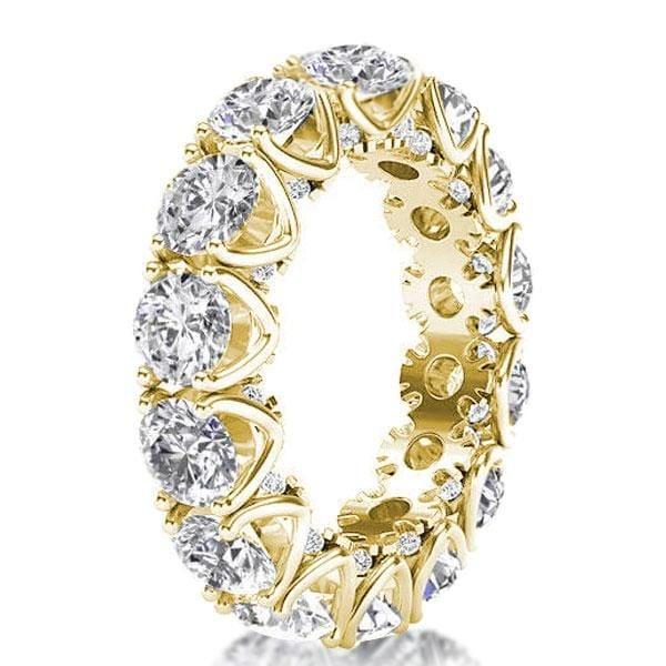 Round Eternity Wedding Band 18K Gold Plated Sterling Silver 6.55 CT. TW.