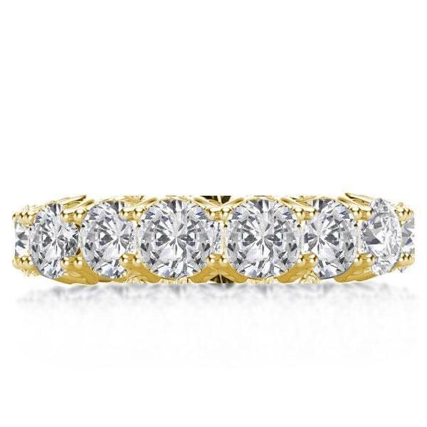 Round Eternity Wedding Band 18K Gold Plated Sterling Silver 6.55 CT. TW.