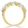 Pear Shaped Opal Wedding Ring for Women - 18K Gold Plated Sterling Silver