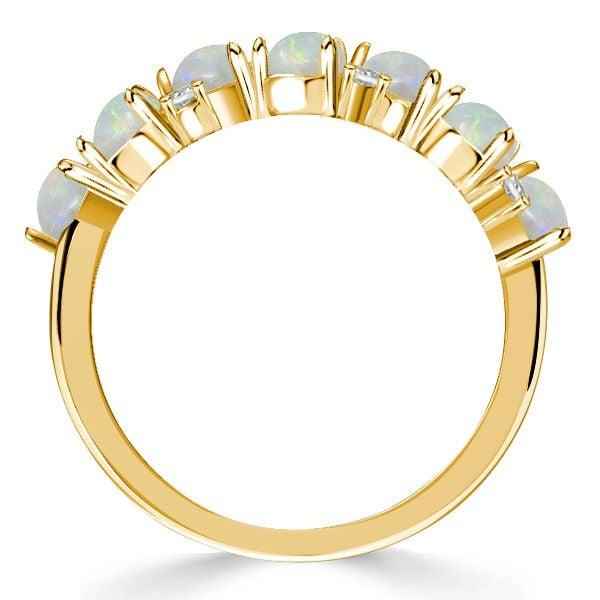 Pear Shaped Opal Wedding Ring for Women - 18K Gold Plated Sterling Silver