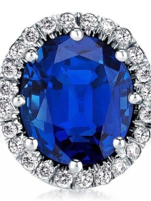 Sterling Silver Split Shank Halo Engagement Ring - 8.86 CT Center Stone
