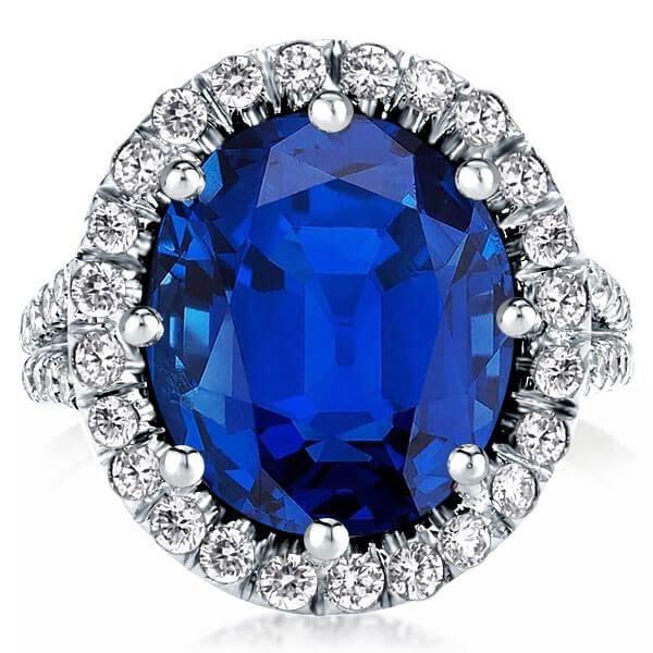 Sterling Silver Split Shank Halo Engagement Ring - 8.86 CT Center Stone
