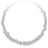 Sterling Silver Abstract Tennis Necklace - Multi Cut CZ, 17-22 Inches