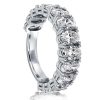 Oval White Created Sapphire Bridal Set in Rhodium Plated 925 Sterling Silver