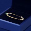 Vintage Emerald Cut Sterling Silver Brooch Pin for Women, Rhodium Plated