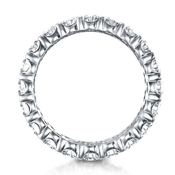 Sterling Silver Double Row White Sapphire Wedding Band - Matching Set Available