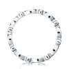 Scalloped Eternity Wedding Band - Created White Sapphire, Sterling Silver