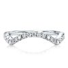 Three-Quarters Design Wave Wedding Band in Rhodium-Plated 925 Sterling Silver (1.00 CT. TW.)