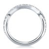 Three-Quarters Design Wave Wedding Band in Rhodium-Plated 925 Sterling Silver (1.00 CT. TW.)