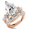 Rose Gold Pear Cut Bridal Set - 9 CT TW Wedding Ring