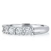 Five Stone Half Eternity Wedding Band in Sterling Silver with 0.25 CTW