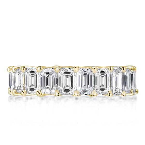 Stackable Wedding Band, 18K Gold Plated Sterling Silver Ring with 14.75 CT. TW. Stones