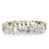 Stackable Wedding Band, 18K Gold Plated Sterling Silver Ring with 14.75 CT. TW. Stones