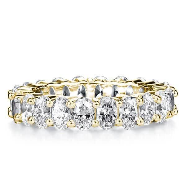 Stackable Wedding Band, 18K Gold Plated Sterling Silver Ring with 14.75 CT. TW. Stones