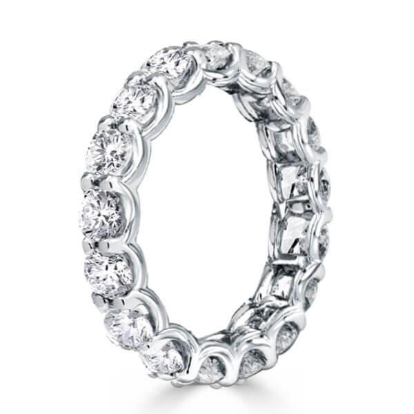 Amethyst Eternity Band Set - 925 Sterling Silver Stackable Rings