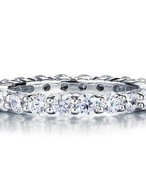 Eternity White Sapphire Wedding Band - 925 Sterling Silver (2.20 CT. TW.)