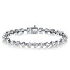 10.08 CT. TW. Round Cut Tennis Bracelet for Women in Sterling Silver