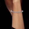 Sterling Silver Round Cut Cubic Zirconia Tennis Bracelet for Women - 6, 7, 8, 9 inches