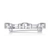 Art Deco Oval Brooch in 925 Sterling Silver with Rhodium Finish