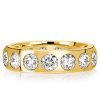 Sterling Silver Flush Set CZ Wedding Band - Silver, Gold, Rose Gold Options