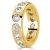 Sterling Silver Flush Set CZ Wedding Band - Silver, Gold, Rose Gold Options