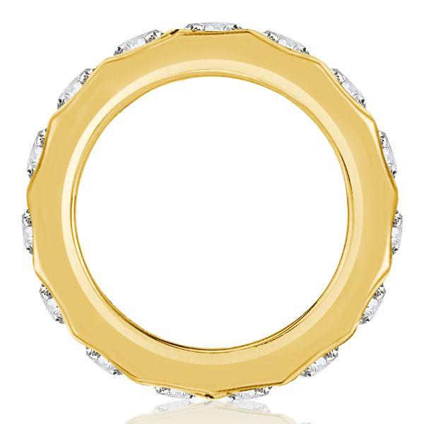 Sterling Silver Flush Set CZ Wedding Band - Silver, Gold, Rose Gold Options