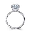 Infinity Shank Sterling Silver Engagement Ring - 3.00 CT Center Stone