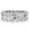 Radiant Cut Cubic Zirconia Wedding Band in Rhodium-Plated Sterling Silver