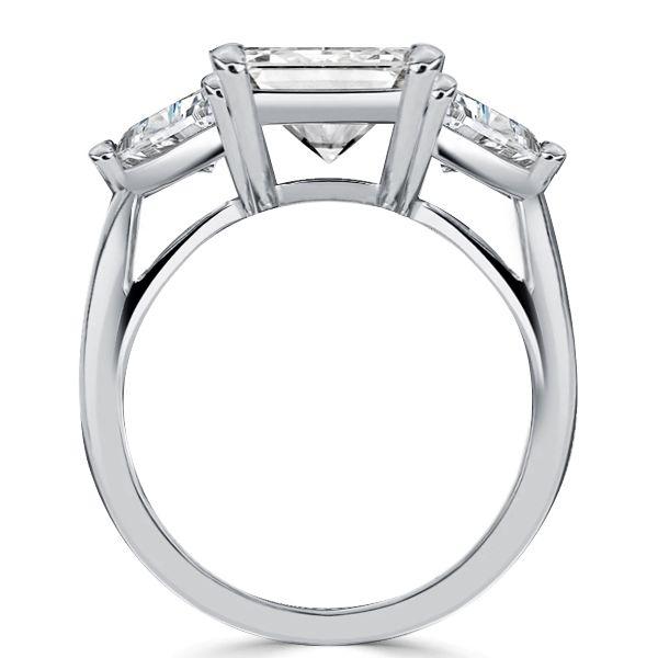 Radiant Cut Three Stone Engagement Ring Sterling Silver 5.80 CT. TW.