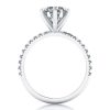 Sterling Silver Round Cut Cubic Zirconia Eternity Bridal Ring Set
