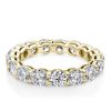 18K Gold Plated Sterling Silver Three Stone Engagement Wedding Ring Set for Women